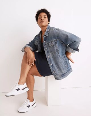 Madewell + The Oversized Trucker Jean Jacket in Bankfield Wash