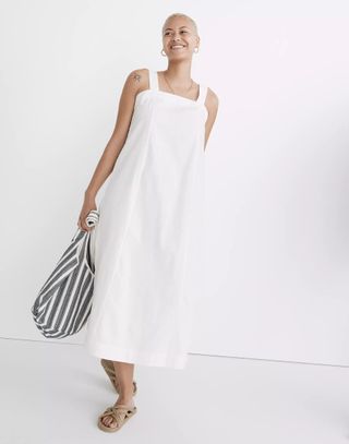 Madewell + Linen-Cotton Princess-Seamed Midi Dress