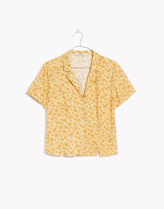 Madewell + Linen-Blend Pajama Short-Sleeve Shirt in Florentine Floral