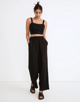 Madewell + Breezewoven Pull-On High-Rise Straight Pants