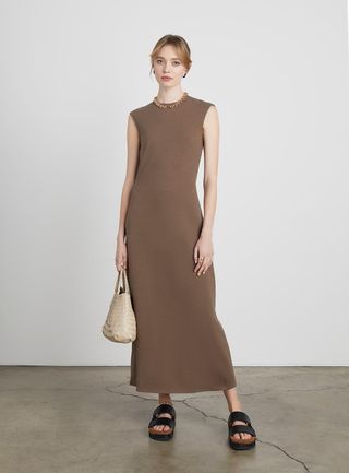 Who What Wear Collection + Sky Textured Open-Back Dress