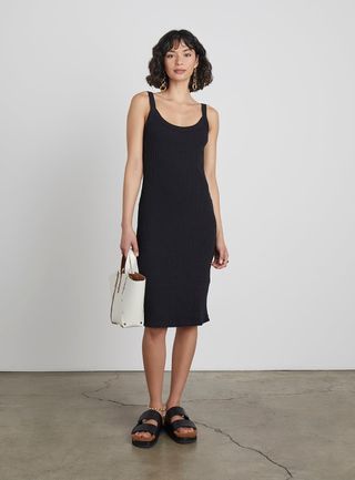 Who What Wear Collection + Apollo Ribbed Organic Cotton Dress