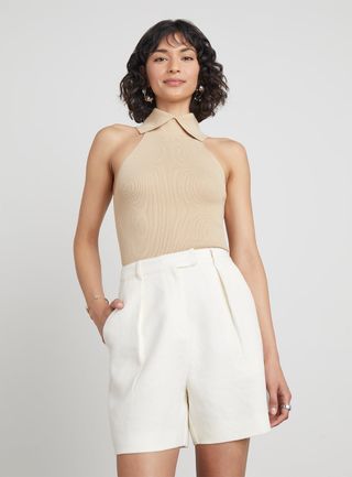 Who What Wear Collection + Imani Ribbed Knit Sleeveless Turtleneck Tank