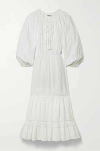 Isabel Marant Étoile + Latifa Crochet-Trimmed Cotton-Blend Voile Maxi Dress