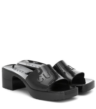 Gucci + Logo Rubber Sandals