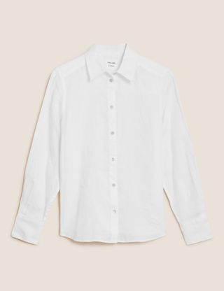 M&S Collection + Pure Linen Long Sleeve Shirt