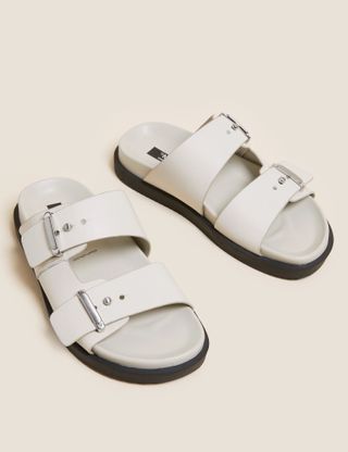 M&S Collection + Leather Footbed Sandals