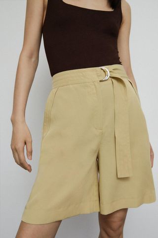 Warehouse + Petite D Ring Belted Short