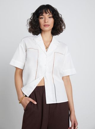 Who What Wear Collection + Cleo Button-Down Cotton Shirt