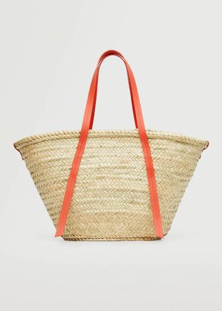 Mango + Leather Basket Bag