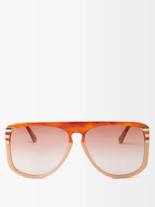 Chloé Eyewear + West D-frame bi-colour acetate sunglasses