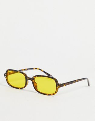 ASOS Design + Retro Recycled Rectangle Sunglasses