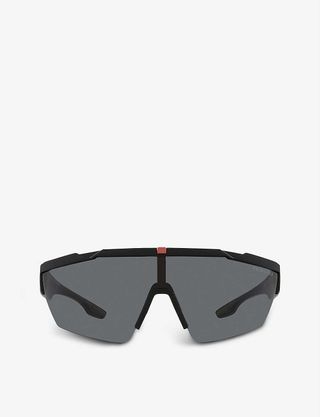 Prada Linea Rossa + PS 03XS Shield-Frame Nylon Sunglasses