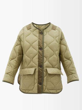 Frankie Shop + Khaki Teddy Quilted-Shell Jacket