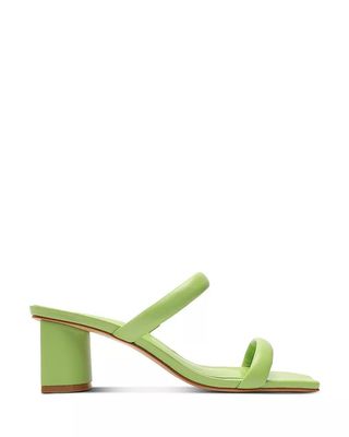 Schutz + Ully Lo Square Toe Mid Heel Sandals