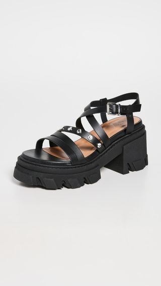 Ganni + Cleated Platform Sandals