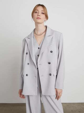 Who What Wear Collection + Katie Double Breasted Blazer