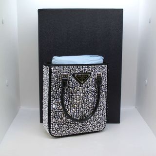 Prada + Small Crystal-Studded Satin Tote Bag