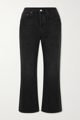 Totême + Cropped High-Rise Flared Organic Jeans