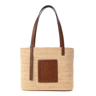 Loewe + Raffia Square Small Basket Tote Bag, Fashionphile