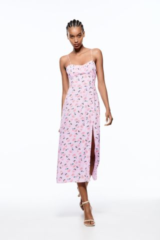 Zara + Floral Print Corset Dress
