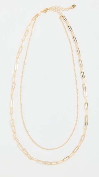 Argento Vivo + Layered Paper Clip Necklace