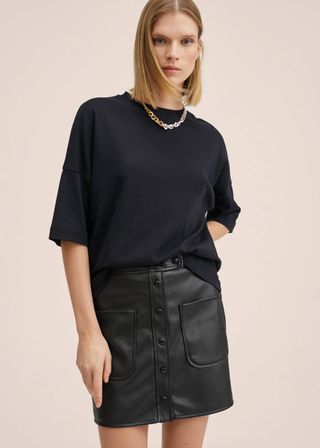 Mango + Oversize Cotton T-Shirt