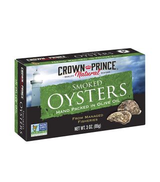 Crown Prince + Natural Smoked Oysters in Pure Olive Oil, 3-Ounce Cans (Pack of 18)