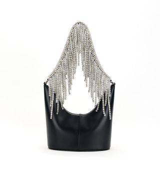 Kara + Black Crystal Fringe Bean Bag