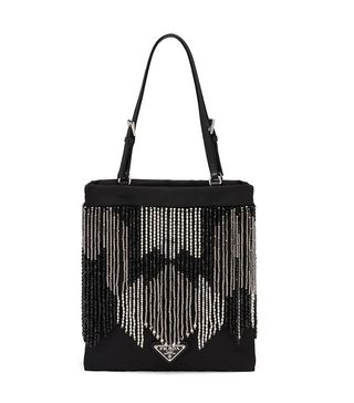 Prada + Fringed Beaded Tote Bag