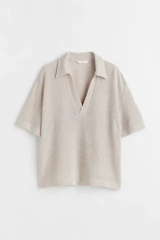H&M + Knit Top With Collar