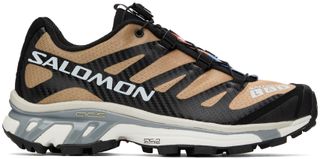 Salomon + Black & Beige XT-4 Sneakers