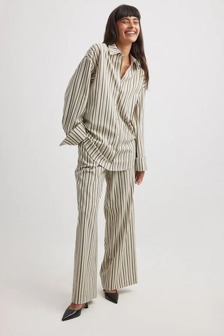 NA-KD + Striped Flowy Trousers