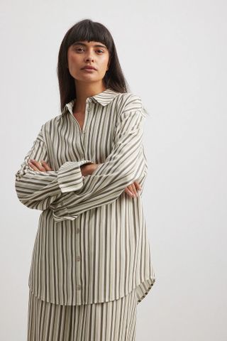 NA-KD + Striped Flowy Shirt