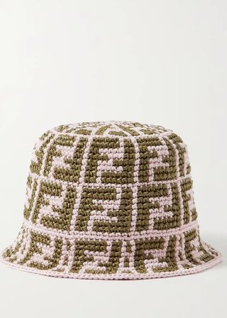 Fendi + Crocheted Cotton-Blend Bucket Hat
