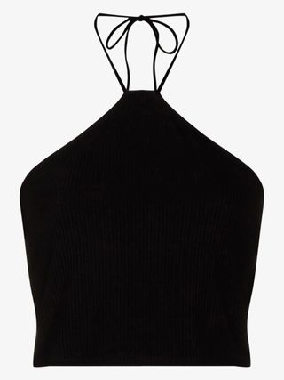 Reformation + Aversa Halterneck Knitted Top