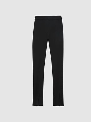 Reiss + Black Jayne Split Front Skinny Trousers