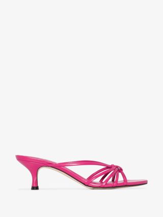 Aeyde + Pink Olga 55 Leather Sandals