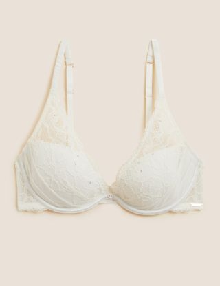 Marks and Spencer + Aster Sparkle Beau Wired Plunge Bra A-E