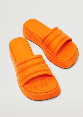 Mango + Platform Quilted Sandals