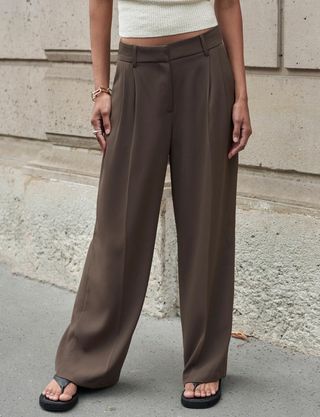 Pixie Market + Brown Low Waisted Pants