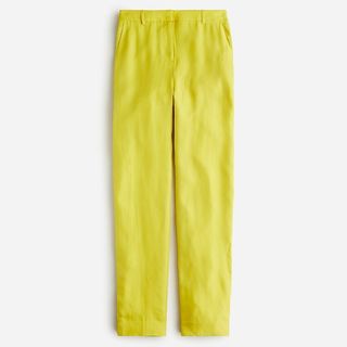 J.Crew + Drapey Cupro Trousers in Pressed Avocado