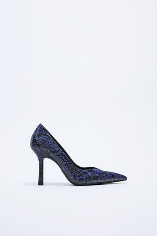 Zara + Printed High Heeled Shoes