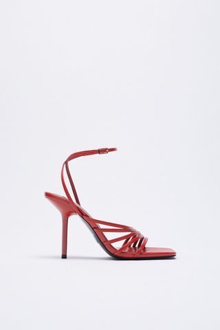 Zara + Heeled Sandals With Thin Straps