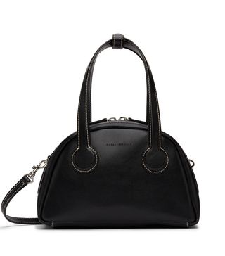 Marge Sherwood + Black Leather Top Handle Bag