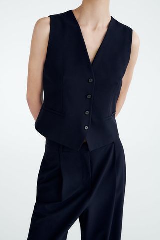 Zara + Fitted Pocketed Vest