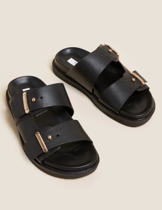 M&S Collection + Leather Footbed Sandals
