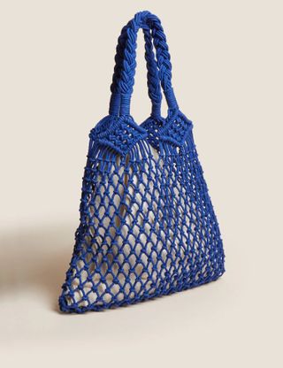 M&S Collection + Cotton Rich MacRam Shoulder Bag