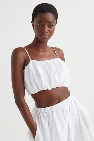 H&M + Gathered Cropped Top
