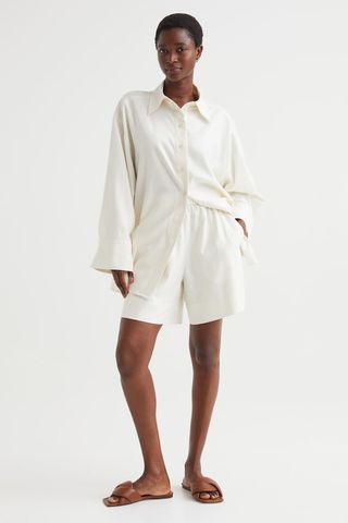 H&M + Mulberry Silk Pull-On Shorts
